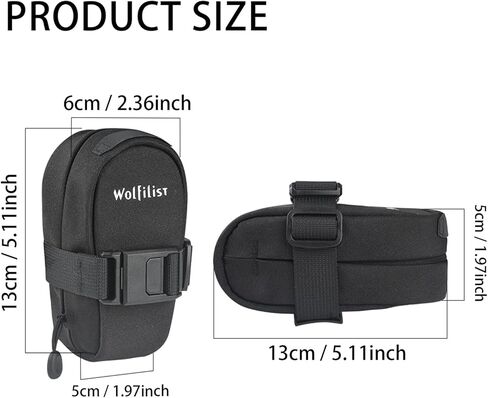 Magnetic Bike Saddle Bag - [ 1s Quick Install and Remove] Wedge Seat Pack with Fast Magnetic Buckle for Under Seat Storage on Road & Mountain Bicycles in Kuwait