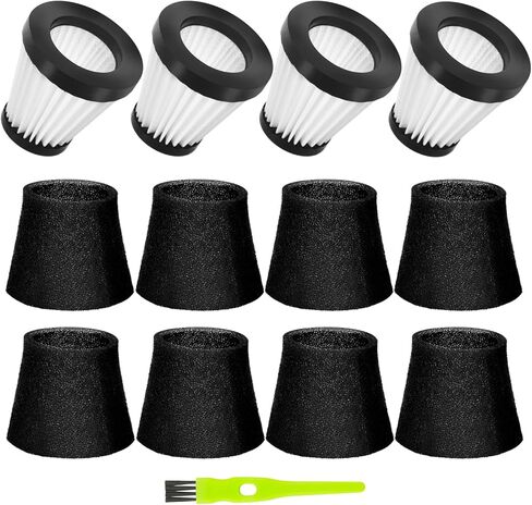 بدائل فلتر F117 متوافقة مع موديلات Dirt Devil Scorpion SD20005RED SD30025B BD22025، مقارنة بالجزء # AD40117 (4 عبوات فلتر هيبا و8 عبوات فلتر إسفنجي) in Kuwait