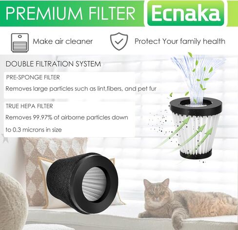 بدائل فلتر F117 متوافقة مع موديلات Dirt Devil Scorpion SD20005RED SD30025B BD22025، مقارنة بالجزء # AD40117 (4 عبوات فلتر هيبا و8 عبوات فلتر إسفنجي) in Kuwait