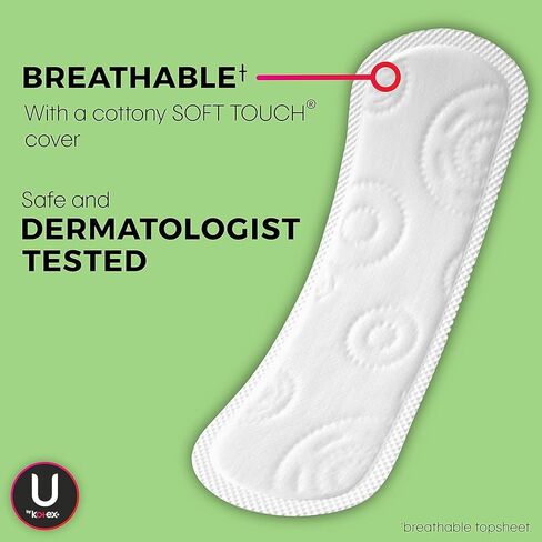 U by Kotex Clean & Secure Daily Liners, Regular, 129 Count - 4 Pack (516 Total in Kuwait