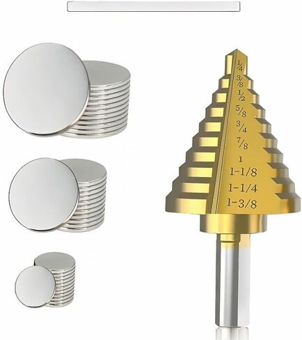 38-Pc Pro Steel Hole Plug Welding Kit | 36 Plugs in 0.75", 1.00", 1.375" Sizes | with Magnetic Holder & Drill Bit for Auto Body & Metal Repair in Kuwait