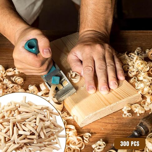 SHENLIU 300 Pack Solid Wood Pocket Hole Plugs, Pocket Hole Jig Wooden Plugs, Pine for Pockets Hole Jig Woodworking Tool, Pine Wood Plug for Holes Jig Accessories in Kuwait