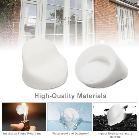 50 Pcs Entry Doors Frame Plugs Diameter 5/16" x 1/4" Compatible with ODL/Western Reflection Frame, Door Window Screw Hole Plugs,Entry Door Plugs Screw Hole Plugs-White in Kuwait