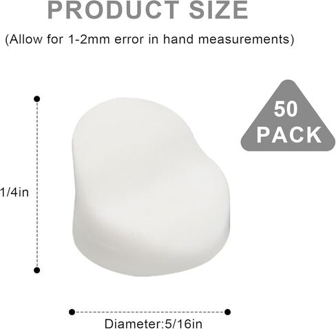 50 Pcs Entry Doors Frame Plugs Diameter 5/16" x 1/4" Compatible with ODL/Western Reflection Frame, Door Window Screw Hole Plugs,Entry Door Plugs Screw Hole Plugs-White in Kuwait