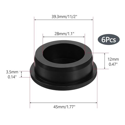 6 PCS Rubber Plugs for Round Holes, 39.3mm 1-1/2 Inch Black Round Silicone Plug, T-Shaped Snap in Plug Hole Seal Cover Rubber Stoppers Plugs Waterproof for Kitchen Rubbers Bulkheads Bottles in Kuwait