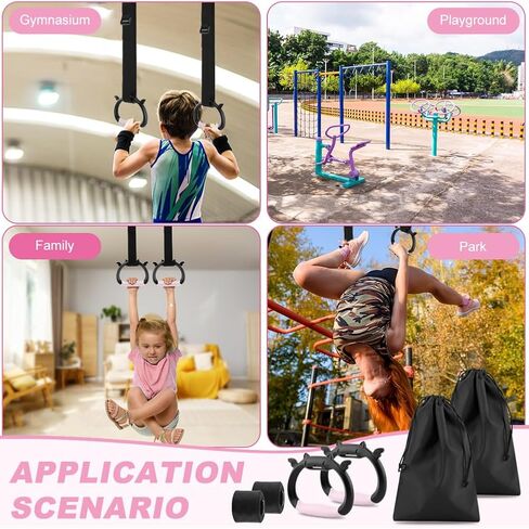 حلقات الجمباز، حلقات سحب مع حزام قابل للتعديل، حلقة تدريب القوة لقضيب السحب في الأماكن المغلقة والخارجية للتمرين المنزلي وتدريبات اللياقة البدنية - تحمل حمل 550 رطل in Kuwait