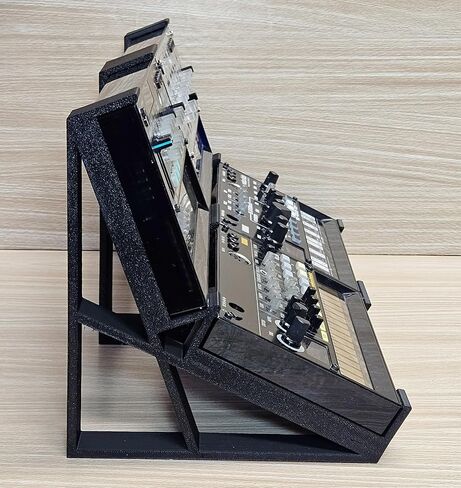 2 Tier Black Desktop Stand Holds 4 Korg Volca Beats Bass FM Keys Nubass Loop Sample Synthesizer Mixer Drum Rhythm Machine Sampler in Kuwait