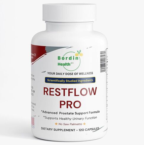 RestFlow Pro – Advanced Prostate Support Supplement – Saw Palmetto Free Formula with Beta-Sitosterol & Pumpkin Seed Oil – Supports Urinary Flow & Nighttime Comfort – 120 Capsules in Saudi Arabia