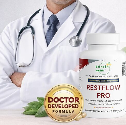 RestFlow Pro – Advanced Prostate Support Supplement – Saw Palmetto Free Formula with Beta-Sitosterol & Pumpkin Seed Oil – Supports Urinary Flow & Nighttime Comfort – 120 Capsules in Saudi Arabia