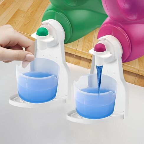 1PC Laundry Detergent Cup Holders and Liquid Detergent Dispensers,Keeping Your Washer,Dryer,and Laundry Floor Clean and Organized,Suitable for Most Bottle Sizes in Saudi Arabia