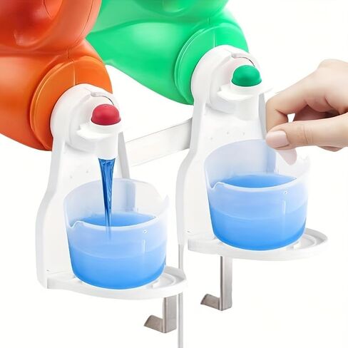 1PC Laundry Detergent Cup Holders and Liquid Detergent Dispensers,Keeping Your Washer,Dryer,and Laundry Floor Clean and Organized,Suitable for Most Bottle Sizes in Saudi Arabia