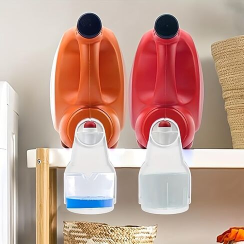 1PC Laundry Detergent Cup Holders and Liquid Detergent Dispensers,Keeping Your Washer,Dryer,and Laundry Floor Clean and Organized,Suitable for Most Bottle Sizes in Saudi Arabia