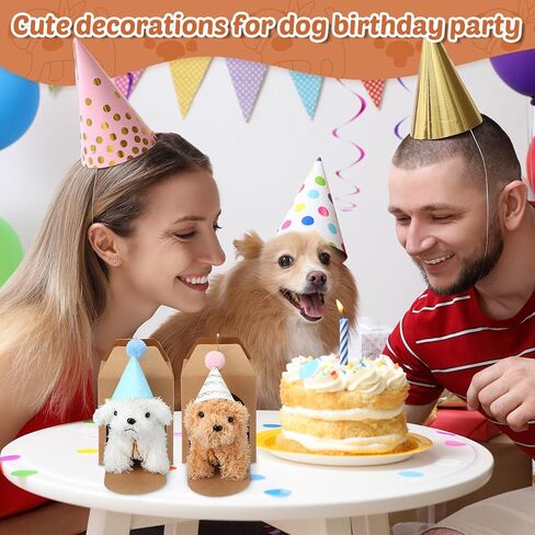 20 PCS MINI محشو الحيوانات مجموعة أفخم مجموعة 20 قبعات عيد ميلاد 20 صناديق الورق كرافت للبنين والبنات موضوعاء موازنة حفلات عيد ميلاد هدايا (بني فاتح) in Kuwait