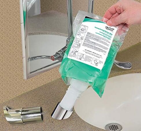 TOPFILL™ Manual Counter Mount Dispenser, Refills from Above The Counter, Chrome Finish, Kutol #9930CHR, Sold one Each in Kuwait