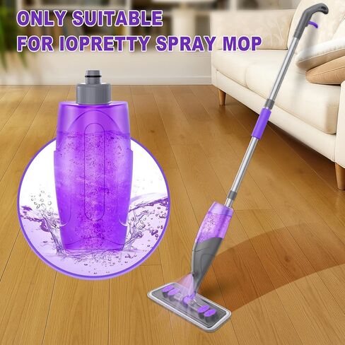 زجاجة قابلة لإعادة التعبئة سعة 520 مل لممسحة رش IOPRETTY: زجاجات بديلة لـ IOPRETTY فقط - خزان مياه لتنظيف الأرضيات متعددة الأسطح in Kuwait