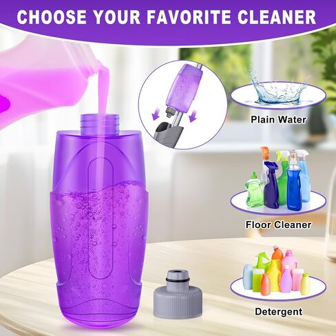 زجاجة قابلة لإعادة التعبئة سعة 520 مل لممسحة رش IOPRETTY: زجاجات بديلة لـ IOPRETTY فقط - خزان مياه لتنظيف الأرضيات متعددة الأسطح in Kuwait