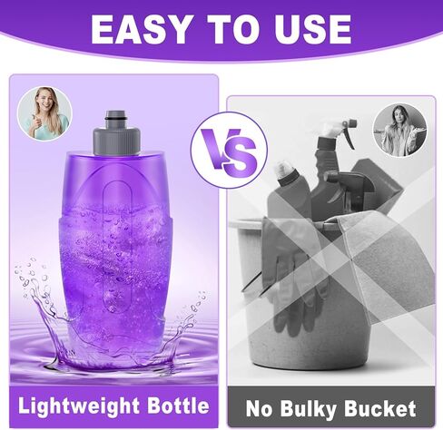 زجاجة قابلة لإعادة التعبئة سعة 520 مل لممسحة رش IOPRETTY: زجاجات بديلة لـ IOPRETTY فقط - خزان مياه لتنظيف الأرضيات متعددة الأسطح in Kuwait