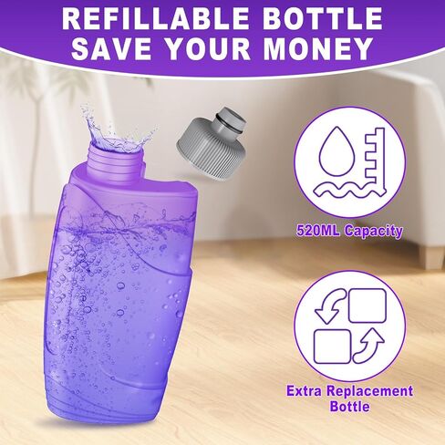 زجاجة قابلة لإعادة التعبئة سعة 520 مل لممسحة رش IOPRETTY: زجاجات بديلة لـ IOPRETTY فقط - خزان مياه لتنظيف الأرضيات متعددة الأسطح in Kuwait