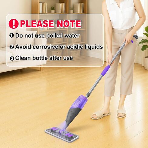 زجاجة قابلة لإعادة التعبئة سعة 520 مل لممسحة رش IOPRETTY: زجاجات بديلة لـ IOPRETTY فقط - خزان مياه لتنظيف الأرضيات متعددة الأسطح in Kuwait