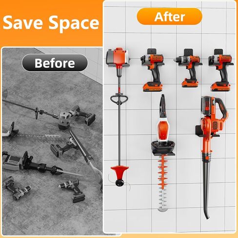 Garage Organization Wall Mounted Storage Rack, Heavy Duty Tool Hanger for Grass Trimmer, Hedge Trimmer, Weed Wacker and Garden Power Tools, 1 Pack in Saudi Arabia