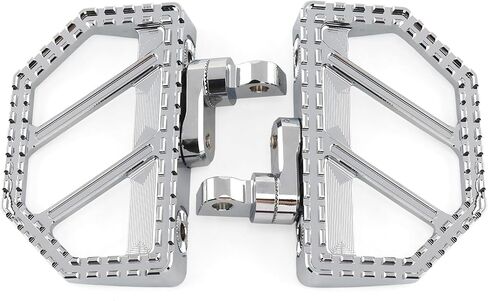 Motorcycle Adjustable Foot Pegs Mini Floorboards Footrest for Harley Dyna Street Bob Super Glide Sportster 883 Touring Street Glide Road King Slim Fat Boy (Riot-Style Chrome) in Kuwait