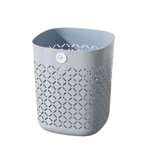 Morandi Hollow Polygonal Trash Can, Fresh Texture, Modern Home Ambiance Enhancer(Square Matcha Green 15L) in Kuwait