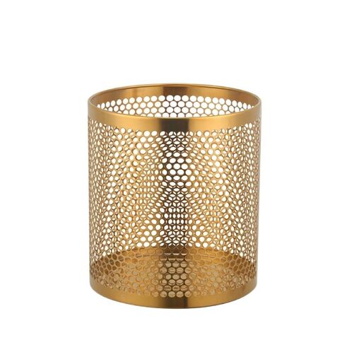 Trash Can for Small Spaces, Hollow & Space-Saving, Suitable for Living Room, Bathroom & Office(A321 Trash can True Color Small Size) in Kuwait