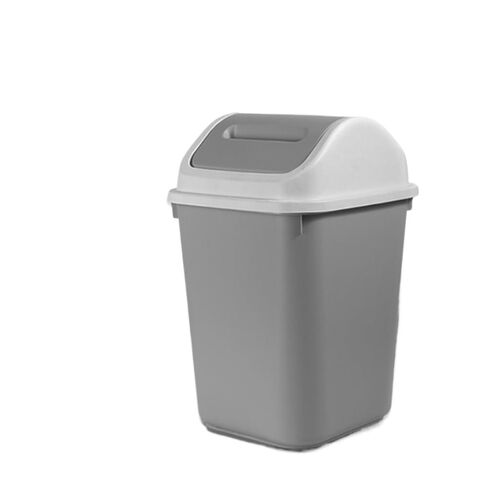 Multi-Capacity Anti-Slip Trash Can, Two-Tone Design, Leak-Proof & Easy to Clean(14LGreen) in Kuwait