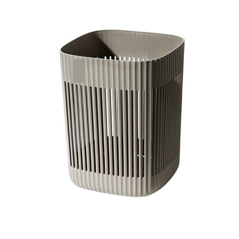 Minimalist Vertical Texture Polygonal Trash Can, Premium, Modern Home Ambiance Enhancer(Large Size deepens and thickens【Grey】 9018) in Saudi Arabia