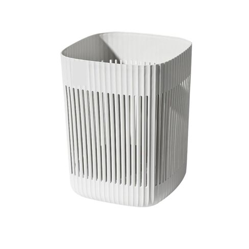 Minimalist Vertical Texture Polygonal Trash Can, Premium, Modern Home Ambiance Enhancer(Large Size deepens and thickens【Grey】 9018) in Saudi Arabia