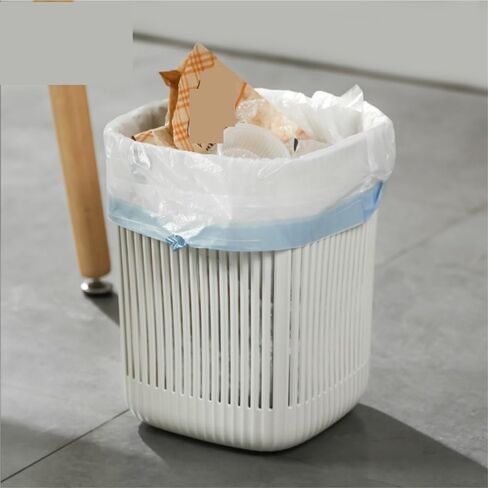 Minimalist Vertical Texture Polygonal Trash Can, Premium, Modern Home Ambiance Enhancer(Large Size deepens and thickens【Grey】 9018) in Saudi Arabia