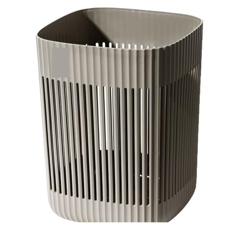 Minimalist Vertical Texture Polygonal Trash Can, Premium, Modern Home Ambiance Enhancer(Large Size deepens and thickens【Grey】 9018) in Saudi Arabia