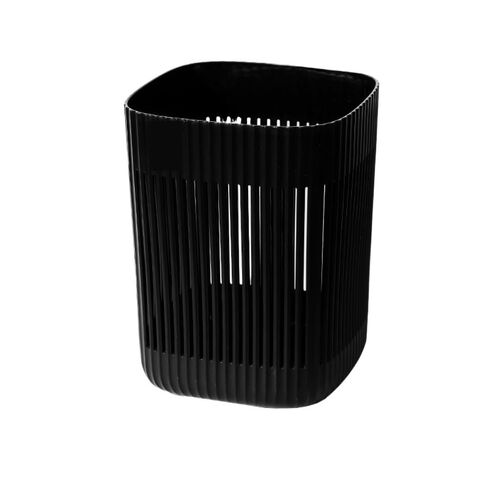 Minimalist Vertical Texture Polygonal Trash Can, Premium, Modern Home Ambiance Enhancer(Large Size deepens and thickens【Grey】 9018) in Saudi Arabia