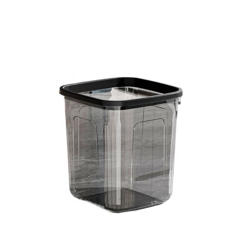 Space-Saving Trash Can for Small Spaces, Square Grid & Compact, Multi-Scene Use(Transparent Black Large) in Kuwait