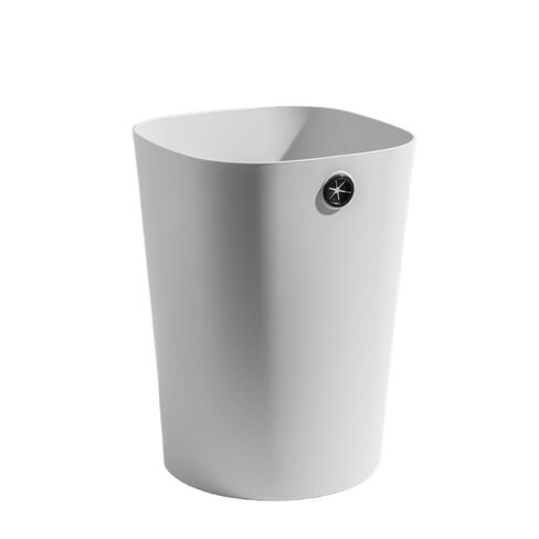 Minimalist Office Trash Can, Polygonal Open-Top, Silent Disposal Without Disturbance(100 new Material new Style【White】 9028) in Kuwait
