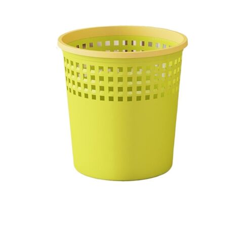 Colorful Hollow Dot Trash Can, Breathable & Odor-Proof, Ideal for Bathroom & Living Room(Sky Blue,Large) in Kuwait