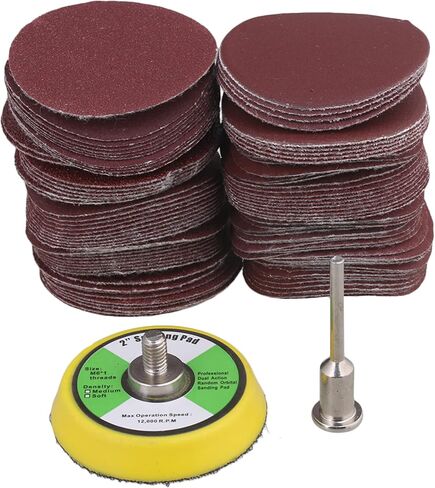 BQLZR 60-2000 Grit 2 بوصة 50 مم أقراص الصنفرة خطاف وحلقة لوحة الصنفرة أداة تلميع حزمة من 100 in Saudi Arabia