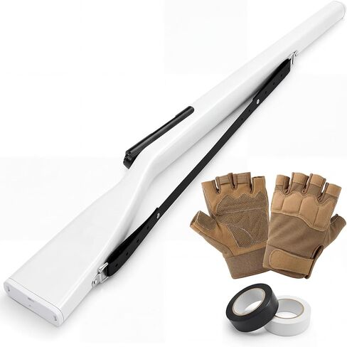36" Color Guard Rifle with Glossy Finish, Wooden Drill Rifle, Black Leather Strap, 1.5-2 lbs Balanced Practice for Marching Band & Winter Guard, Includes Tan M Size Gloves & 2 Rolls of Tape in Saudi Arabia