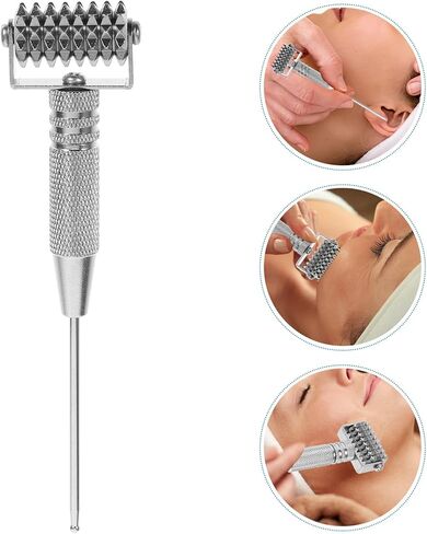 EXCEART Acupuncture Pen Ear Massage Tool Face Roller Adjustable Deep Tissue Massage Tool for Face Ear Self-Massage in Kuwait