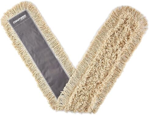Professional Cut-End Dust Mop Head, Cotton, 60 x 5 Inches, White, 2-Pack — High-Capacity Floor Dusting for Commercial Facilities in Kuwait