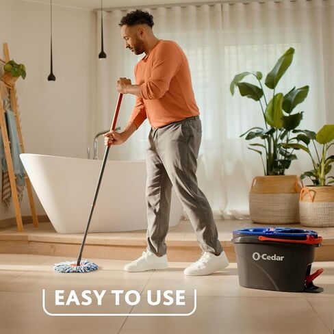استبدال رأس الممسحة الدوارة الأصلية من O-Cedar RinseClean Deep Clean | يمكن غسله في الغسالة | قابلة لإعادة الاستخدام | عبوة من الألياف الدقيقة | قوة تنظيف أكبر بنسبة 40% (عبوة من قطعتين) in Kuwait