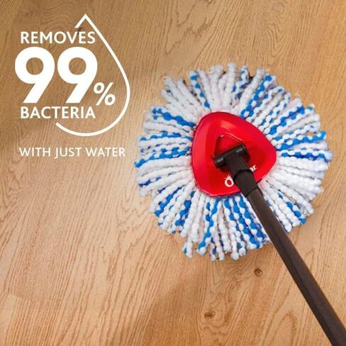 استبدال رأس الممسحة الدوارة الأصلية من O-Cedar RinseClean Deep Clean | يمكن غسله في الغسالة | قابلة لإعادة الاستخدام | عبوة من الألياف الدقيقة | قوة تنظيف أكبر بنسبة 40% (عبوة من قطعتين) in Kuwait