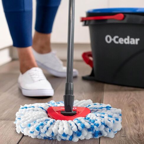 استبدال رأس الممسحة الدوارة الأصلية من O-Cedar RinseClean Deep Clean | يمكن غسله في الغسالة | قابلة لإعادة الاستخدام | عبوة من الألياف الدقيقة | قوة تنظيف أكبر بنسبة 40% (عبوة من قطعتين) in Kuwait