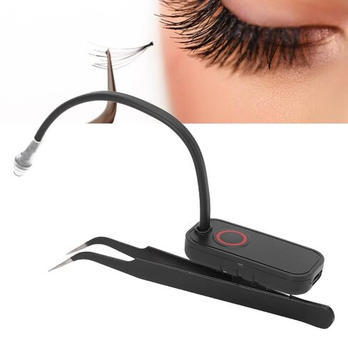PUSOKEI 405nm LED Lash Glue Curing Light، مصباح تمديد رموش احترافي مع معقوفة مرنة، علاج سريع في ثانية واحدة لفناني الرموش in Saudi Arabia