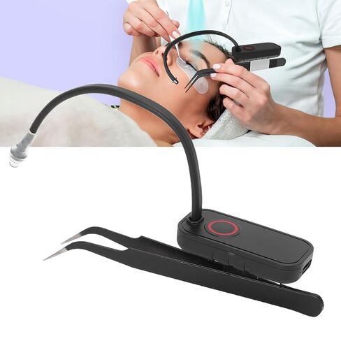 PUSOKEI 405nm LED Lash Glue Curing Light، مصباح تمديد رموش احترافي مع معقوفة مرنة، علاج سريع في ثانية واحدة لفناني الرموش in Saudi Arabia