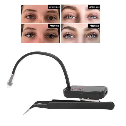 PUSOKEI 405nm LED Lash Glue Curing Light، مصباح تمديد رموش احترافي مع معقوفة مرنة، علاج سريع في ثانية واحدة لفناني الرموش in Saudi Arabia