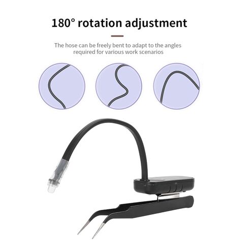 PUSOKEI 405nm LED Lash Glue Curing Light، مصباح تمديد رموش احترافي مع معقوفة مرنة، علاج سريع في ثانية واحدة لفناني الرموش in Saudi Arabia