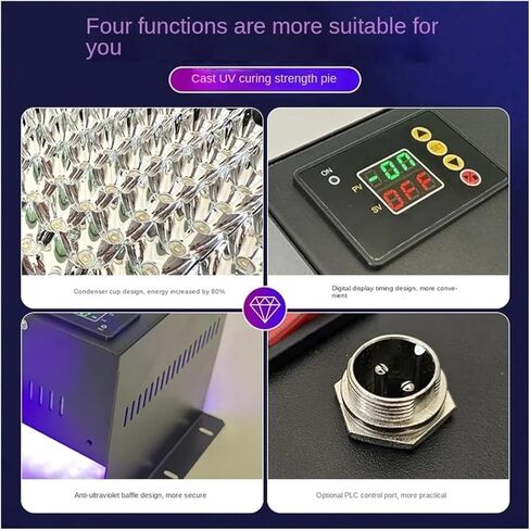High-Power LED Curing Lamp with Digital Display, 365nm/395nm/405nm Wavelengths, for Resin, Adhesives, Printing, and Inks in Production Lines (100W) in Saudi Arabia