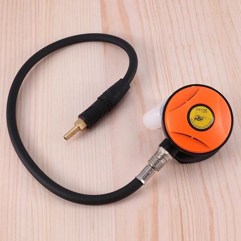Scuba Diving Diver Regulator Diving Snorkel Tube Snorkeling Equipment Pressure Reducer 2Nd Dive Diving Regulator-Orange in Saudi Arabia