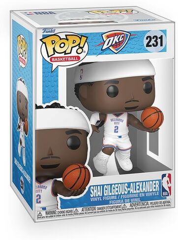 كرة السلة البوب: OKC Thunder - Shai Gilgeous Alexander (SGA) شخصية من الفينيل متضمنة مع واقي صندوق متوافق مع Funko in Saudi Arabia